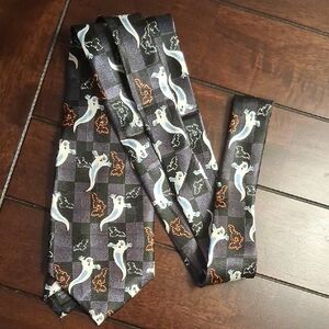 Hallmark Black Tie with Ghost Pattern